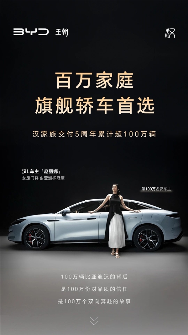 比亚迪汉百万车主画像发布：年轻人占比超64% 近4成未婚