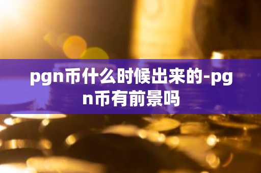pgn币什么时候出来的-pgn币有前景吗