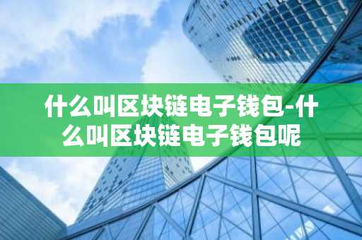什么叫区块链电子钱包-什么叫区块链电子钱包呢
