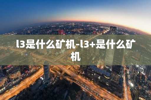 l3是什么矿机-l3 是什么矿机