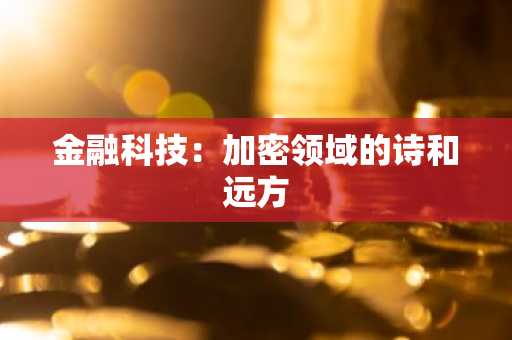 金融科技：加密领域的诗和远方