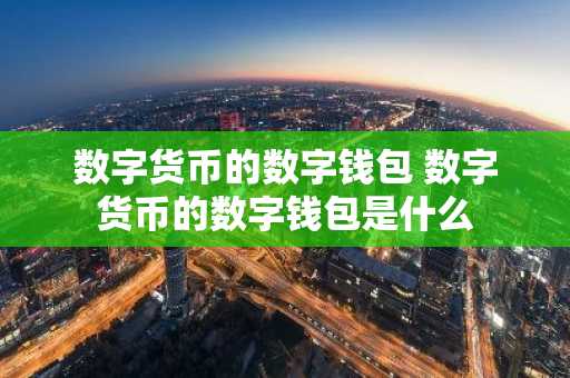 数字货币的数字钱包 数字货币的数字钱包是什么