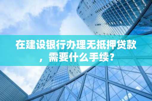 在建设银行办理无抵押贷款，需要什么手续？