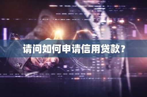 请问如何申请信用贷款？