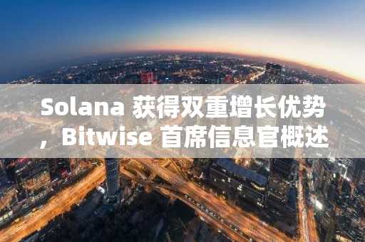 Solana 获得双重增长优势，Bitwise 首席信息官概述“双重押注”投资策略
