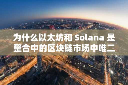 为什么以太坊和 Solana 是整合中的区块链市场中唯二可持续的 L1 支付方案