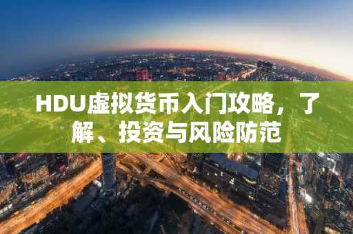 HDU虚拟货币入门攻略，了解、投资与风险防范