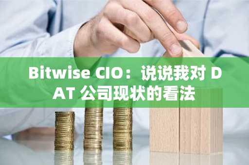 Bitwise CIO：说说我对 DAT 公司现状的看法