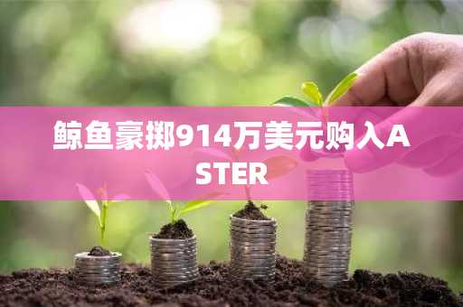 鲸鱼豪掷914万美元购入ASTER