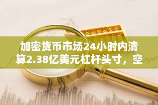 加密货币市场24小时内清算2.38亿美元杠杆头寸，空头占比达92.5%