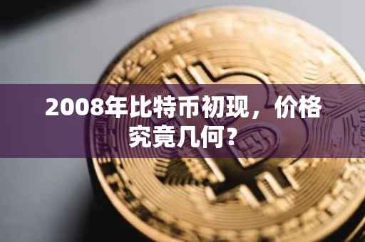 2008年比特币初现，价格究竟几何？