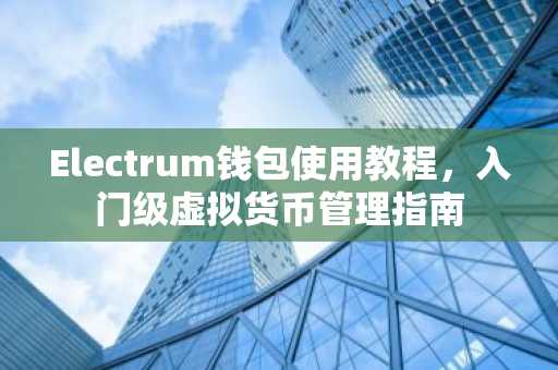 Electrum钱包使用教程，入门级虚拟货币管理指南