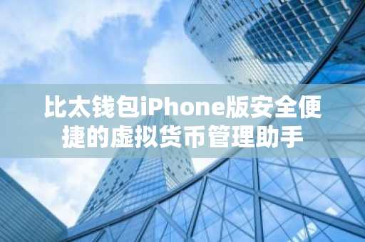 比太钱包iPhone版安全便捷的虚拟货币管理助手