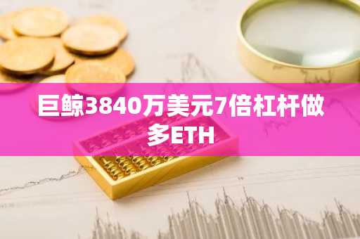 巨鲸3840万美元7倍杠杆做多ETH