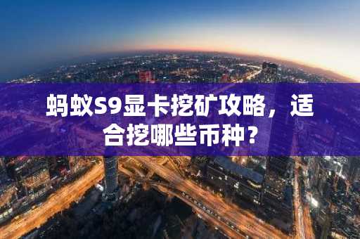 蚂蚁S9显卡挖矿攻略，适合挖哪些币种？