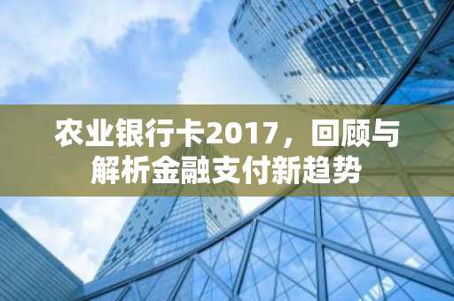 农业银行卡2017，回顾与解析金融支付新趋势