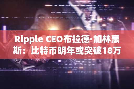 Ripple CEO布拉德·加林豪斯：比特币明年或突破18万美元