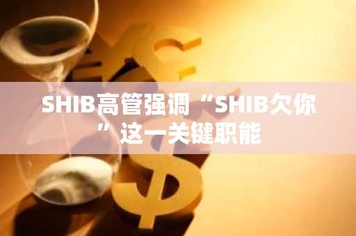 SHIB高管强调“SHIB欠你”这一关键职能