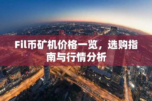 Fil币矿机价格一览，选购指南与行情分析