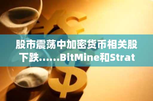 股市震荡中加密货币相关股下跌……BitMine和Strategy股价暴跌超9%