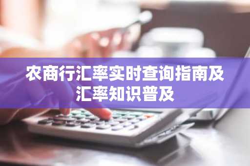 农商行汇率实时查询指南及汇率知识普及