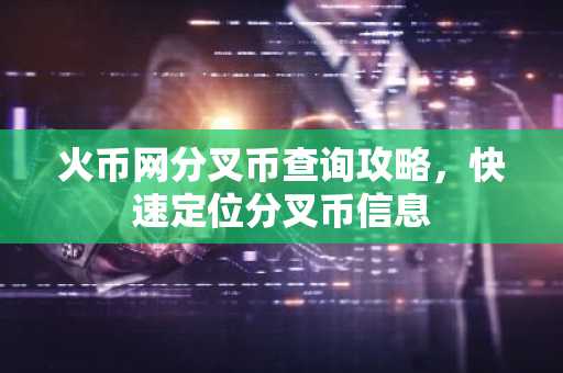 火币网分叉币查询攻略，快速定位分叉币信息
