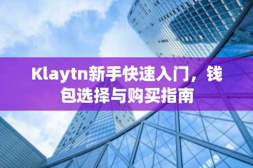 Klaytn新手快速入门，钱包选择与购买指南