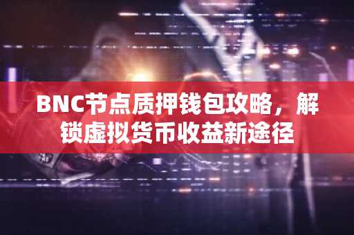 BNC节点质押钱包攻略，解锁虚拟货币收益新途径