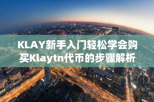 KLAY新手入门轻松学会购买Klaytn代币的步骤解析