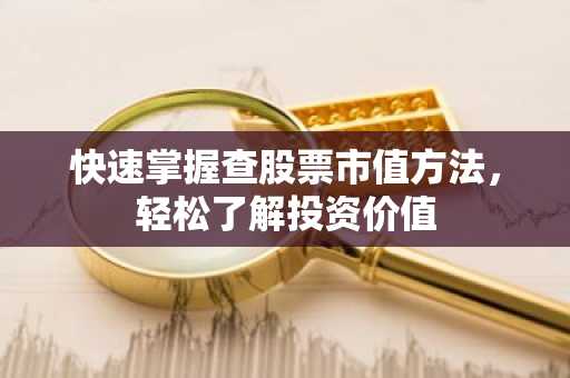 快速掌握查股票市值方法，轻松了解投资价值