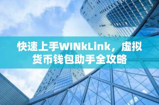 快速上手WINkLink，虚拟货币钱包助手全攻略