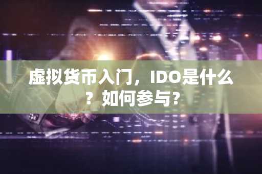 虚拟货币入门，IDO是什么？如何参与？