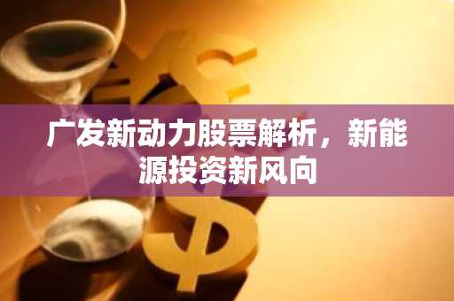 广发新动力股票解析，新能源投资新风向