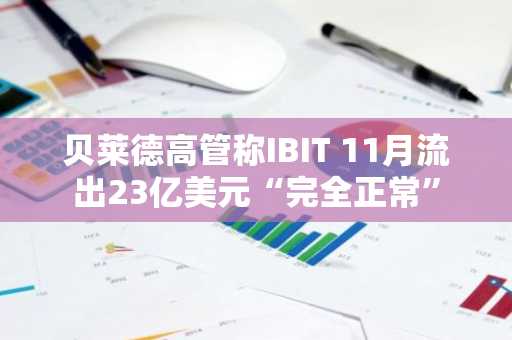 贝莱德高管称IBIT 11月流出23亿美元“完全正常”