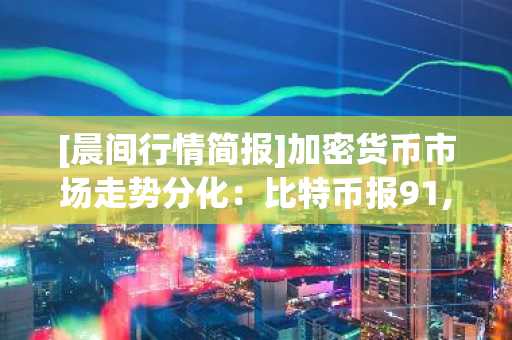 [晨间行情简报]加密货币市场走势分化：比特币报91,467美元，以太坊持稳于3,034美元